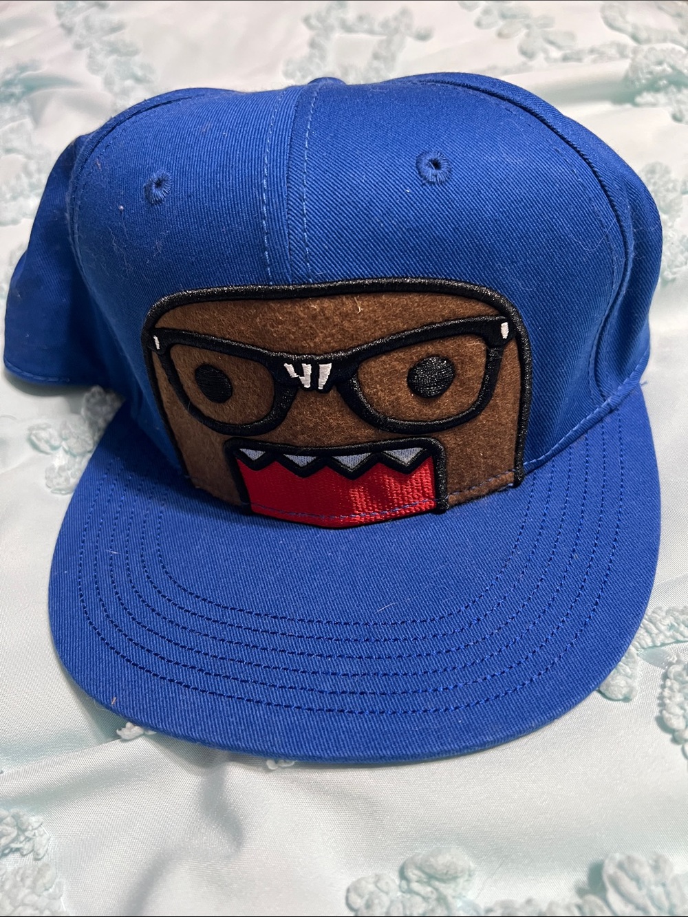 DOMO “I ❤️ nerds” Snap Back Flat Brim Hat